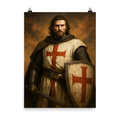 Amaury de Montfort poster on a plain backdrop in size 8"x10".