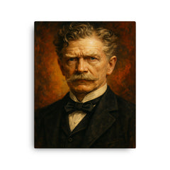 Ambrose Bierce canvas print on a plain backdrop in size 16"x20".