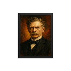 Ambrose Bierce framed print on a plain backdrop in size 12"x16".