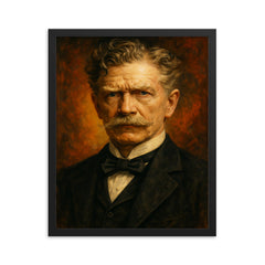 Ambrose Bierce framed print on a plain backdrop in size 16"x20".