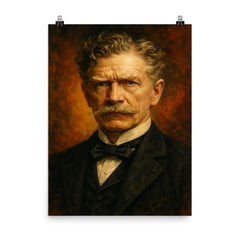 Ambrose Bierce poster on a plain backdrop in size 8"x10".