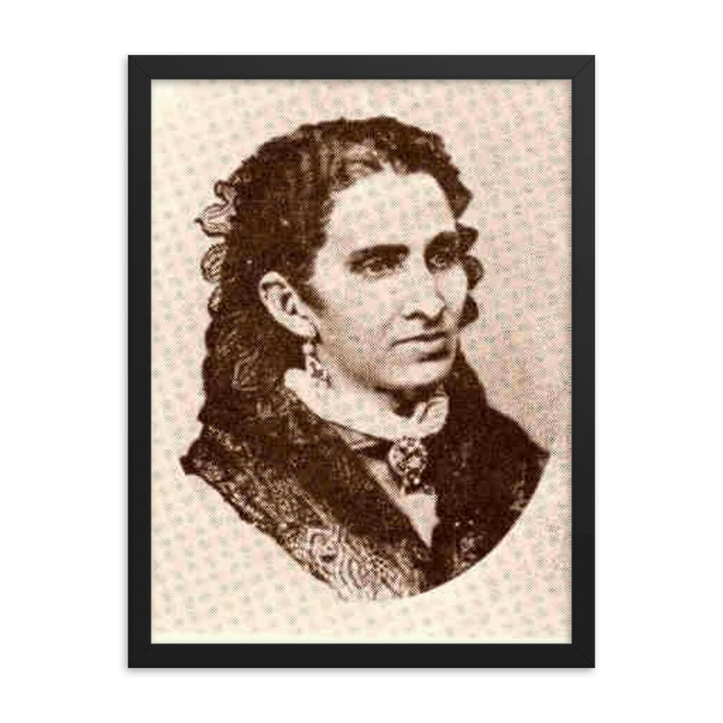 Amelia Denis de Icaza framed print on a plain backdrop in size 18