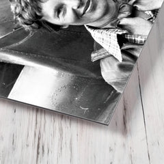 Amelia Earhart metal print mockup