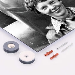 Amelia Earhart metal print mockup