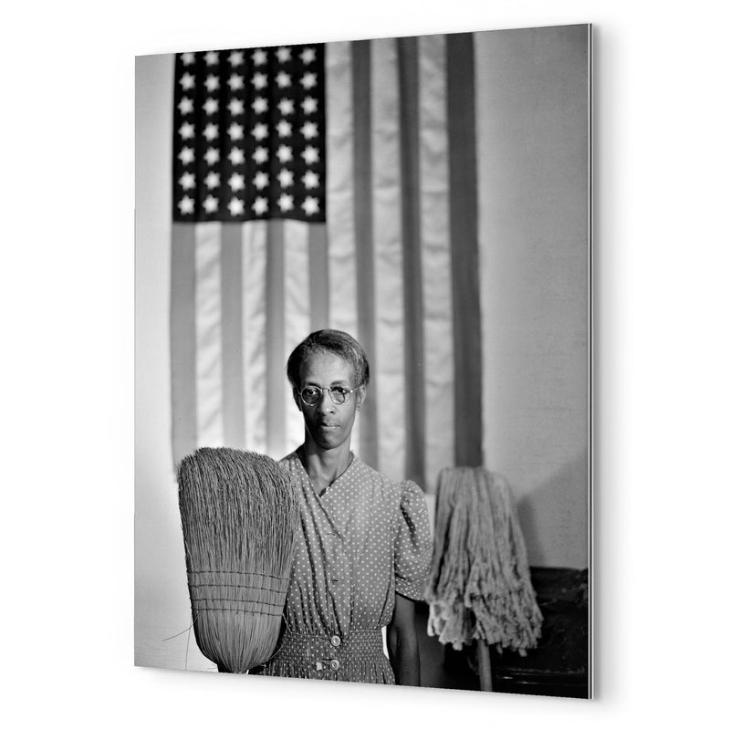 American Gothic by Gordon Parks metal print mockup