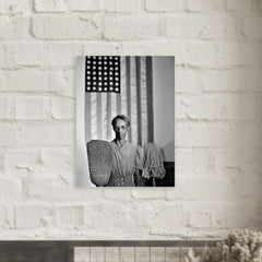 American Gothic by Gordon Parks metal print mockup