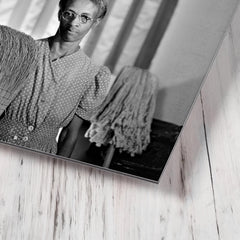 American Gothic by Gordon Parks metal print mockup