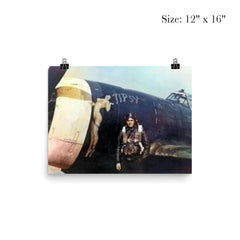 American Pilot with P-47 Thunderbolt "Tipsy" Featuring Pin-Up Art poster 3