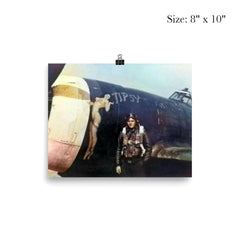 American Pilot with P-47 Thunderbolt "Tipsy" Featuring Pin-Up Art poster 4