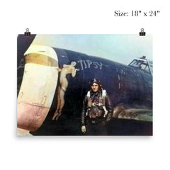 American Pilot with P-47 Thunderbolt "Tipsy" Featuring Pin-Up Art poster 5