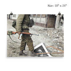 American Soldier of the 87th Infantry Division in Koblenz, Germany, March 1945 poster 5