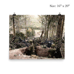 American Troops Man a Machine Gun in a Captured German Position, Battle of Hurtgen Forest 1944 poster 2