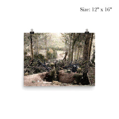 American Troops Man a Machine Gun in a Captured German Position, Battle of Hurtgen Forest 1944 poster 3