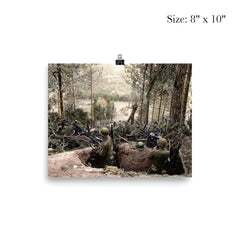 American Troops Man a Machine Gun in a Captured German Position, Battle of Hurtgen Forest 1944 poster 4