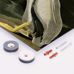 American White Pelican by John Audubon metal print mockup
