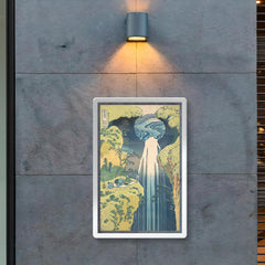 Amida Falls in the Far Interior by Hokusai poster 2