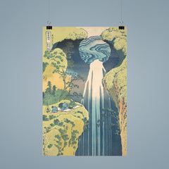 Amida Falls in the Far Interior by Hokusai poster 9