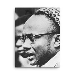 Amilcar Cabral canvas print on a plain backdrop in size 18"x24".