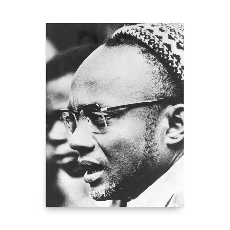 Amilcar Cabral poster on a plain backdrop in size 18