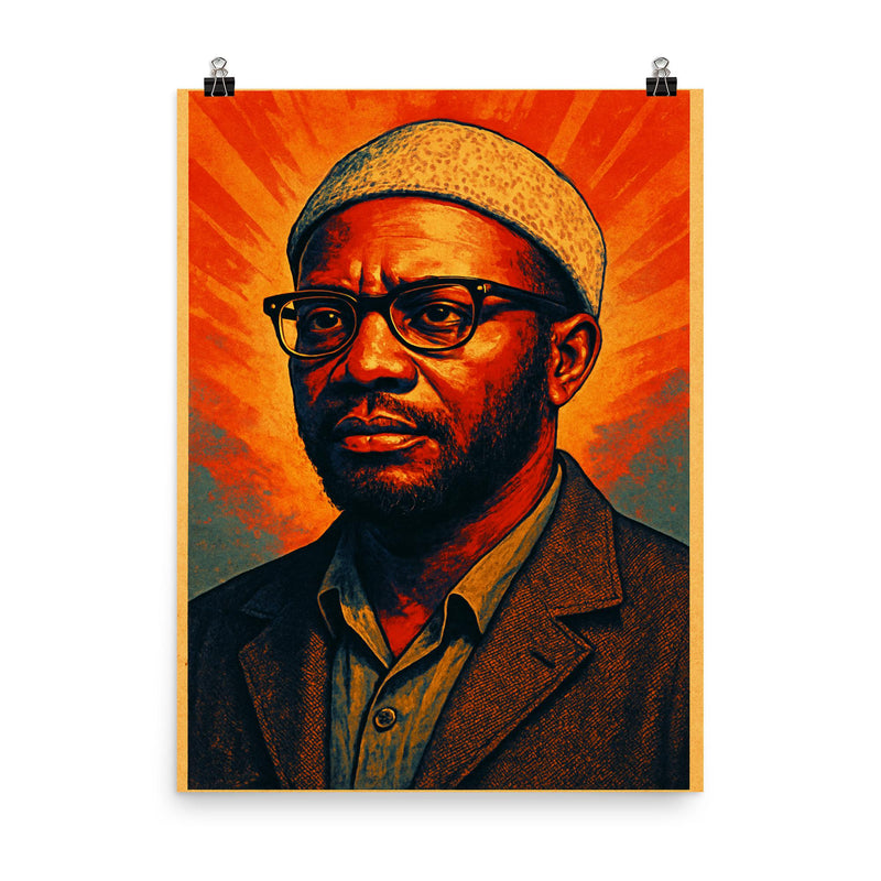 Amilcar Cabral poster on a plain backdrop in size 8