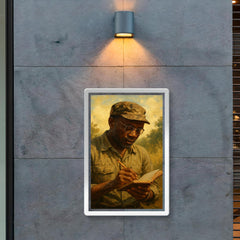 Amilcar Cabral with field notebook poster 2