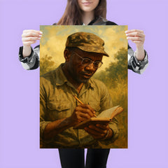 Amilcar Cabral with field notebook poster 3