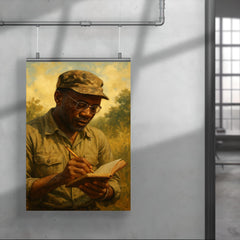 Amilcar Cabral with field notebook poster 4