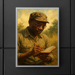 Amilcar Cabral with field notebook poster 5
