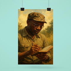Amilcar Cabral with field notebook poster 6
