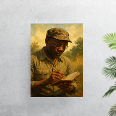 Amilcar Cabral with field notebook poster 7