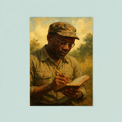 Amilcar Cabral with field notebook poster 8