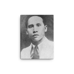 Amir Hamzah canvas print on a plain backdrop in size 12"x16".