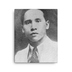 Amir Hamzah canvas print on a plain backdrop in size 16"x20".