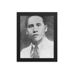 Amir Hamzah framed print on a plain backdrop in size 8"x10".