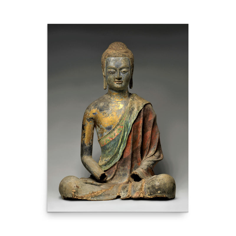 Amitabha Buddha poster on a plain backdrop in size 18