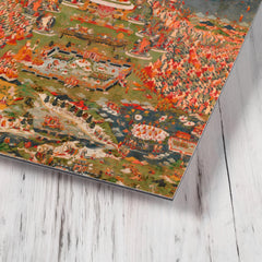 Amitabha, the Buddha of the Western Pure Land (Sukhavati) metal print mockup