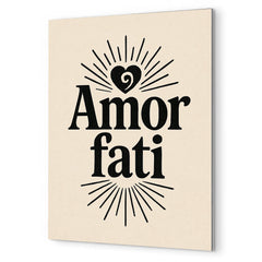 Amor fati metal print mockup