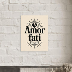 Amor fati metal print mockup