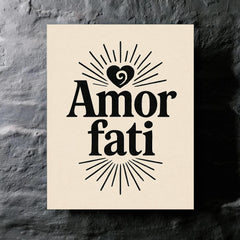 Amor fati metal print mockup
