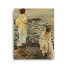 Ampio Orizzonte by Ettore Tito, 1910 canvas print on a plain backdrop in size 16"x20".