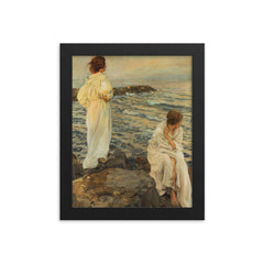 Ampio Orizzonte by Ettore Tito, 1910 framed print on a plain backdrop in size 8"x10".