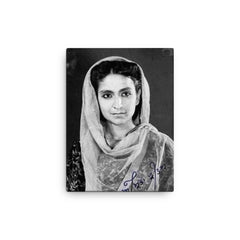 Amrita Pritam canvas print on a plain backdrop in size 12"x16".