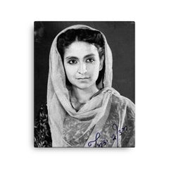 Amrita Pritam canvas print on a plain backdrop in size 16"x20".