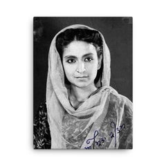 Amrita Pritam canvas print on a plain backdrop in size 18"x24".