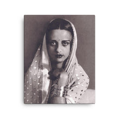 Amrita Sher-Gil canvas print on a plain backdrop in size 16"x20".