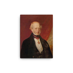 Amschel Mayer Rothschild canvas print on a plain backdrop in size 12"x16".