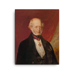 Amschel Mayer Rothschild canvas print on a plain backdrop in size 16"x20".