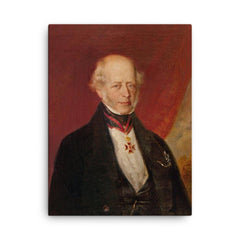 Amschel Mayer Rothschild canvas print on a plain backdrop in size 18"x24".