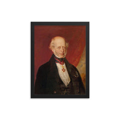 Amschel Mayer Rothschild framed print on a plain backdrop in size 12"x16".