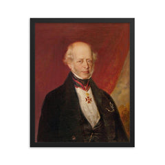 Amschel Mayer Rothschild framed print on a plain backdrop in size 16"x20".